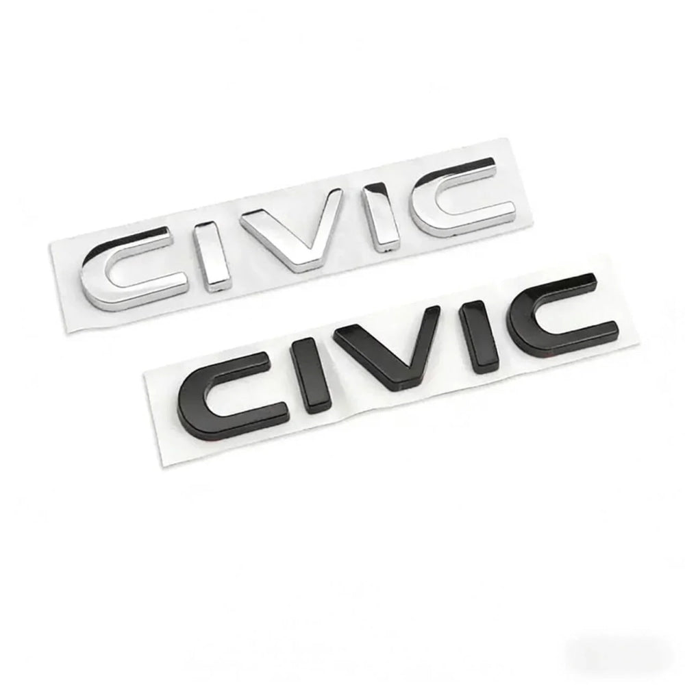 ABS Car Rear Trunk Letters 3D Emblem Tail Badge Sticker for Honda CIVIC Logo Decals Auto Stickers Styling Decoration
