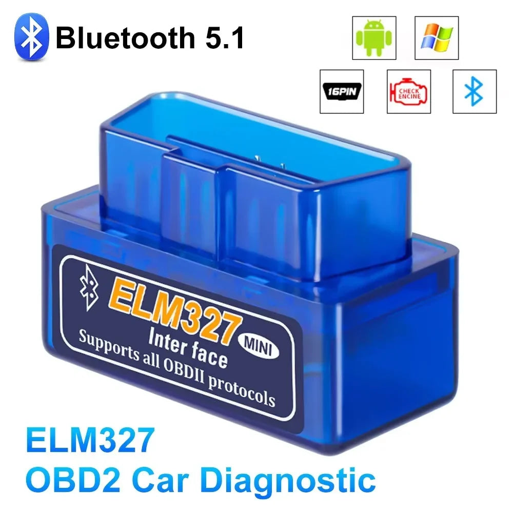 Escáner OBD2 Mini lector de códigos ELM327 V2.1, herramientas de diagnóstico de coche, herramienta de escaneo inalámbrico para comprobar el motor, Detector de fallos