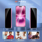 NNBILI 4 protectores de pantalla de vidrio templado de cobertura completa diseñados para varios teléfonos iPhone 17 16 15 14 13 12 11Pro MAX