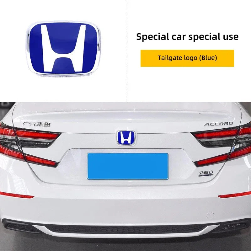 Car Logo Badge Front Grille Trunk Steering Wheel Decoration Accessories For Honda Fit GK5 HRV Vezel Accord Civic Cars Emblem