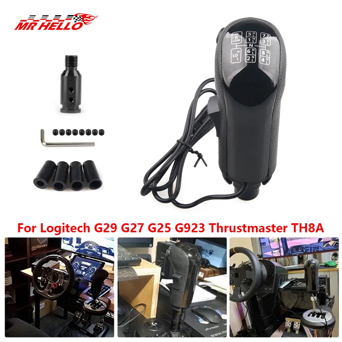 Truck Simulator PC USB Gearshift Knob For Logitech G29 G27 G25 G923 Thrustmaster TH8A High Low Gear Shifter Knob For ATS ETS2