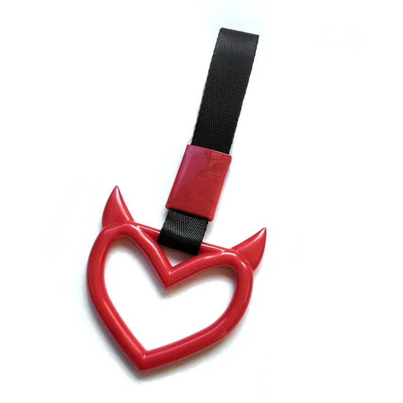 JDM Train Bus Handle Hand Strap Ring Heart Styling Drift Charm Strap Drift Auto Warning Ring Car Strap Car Rear Bumper Supplies