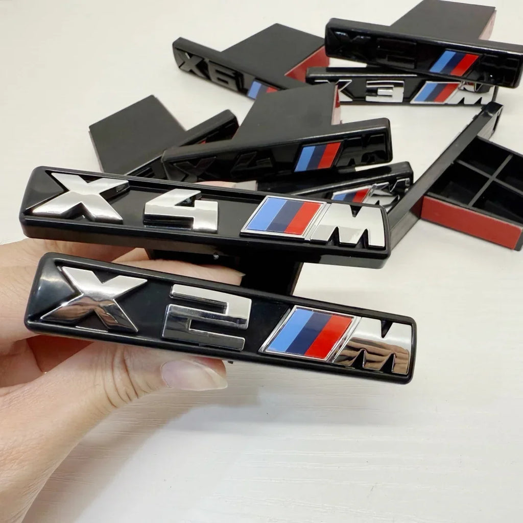 It is suitable for sports labeling of X-series ABS badge M in BMW X-series modified car logo X2M X3M X4M X5M X6M.