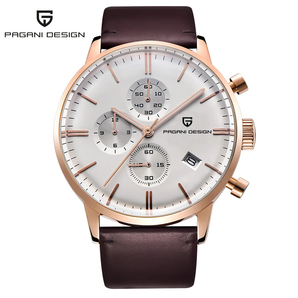 2026 new Pagani design watch VK67 men's quartz watch top leisure sports chronograph stainless steel waterproof men's watch reloj