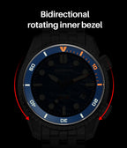 BERNY Automatic Diver Watch for Men Top Luxury Sapphire 316L Steel Blue Dial 200M Waterproof Mechanical Diving Men's Watches