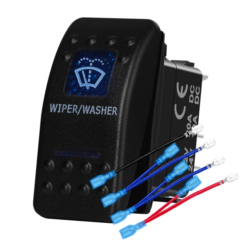 12v/24v Blue Led Light 5 Pin On Off SPST Rocker Switch 7 Pin On Off On ARB Carling Style Car Boat Waterproof Push Switch