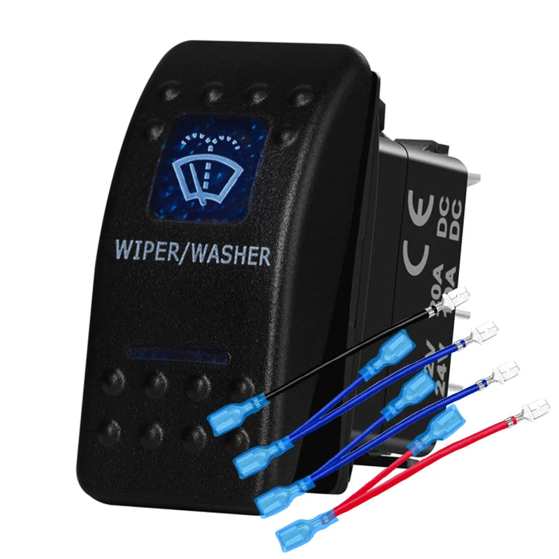 12v/24v Blue Led Light 5 Pin On Off SPST Rocker Switch 7 Pin On Off On ARB Carling Style Car Boat Waterproof Push Switch