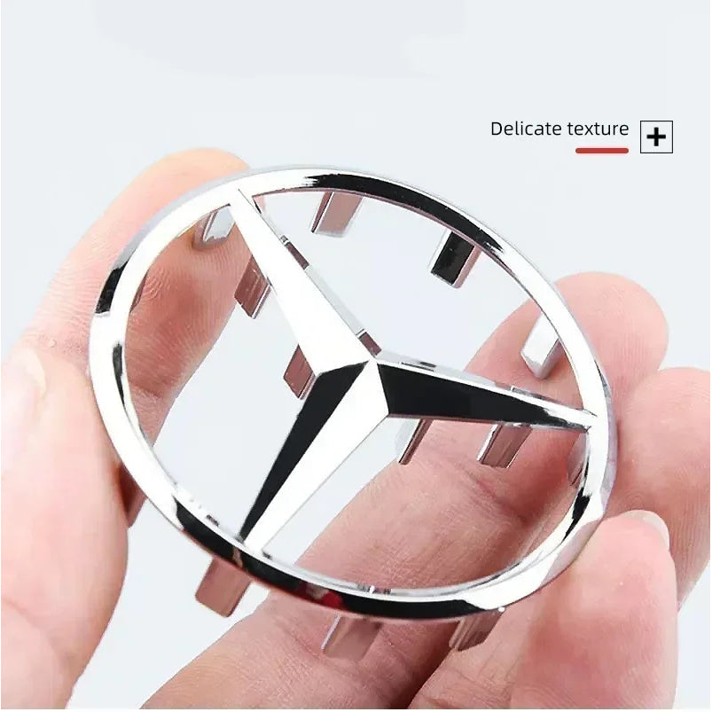 Emblema de logotipo para volante de coche de 52 mm y 57 mm, accesorios de estilo ABS para Mercedes Benz Serie C, E, S, CLA, CLS,