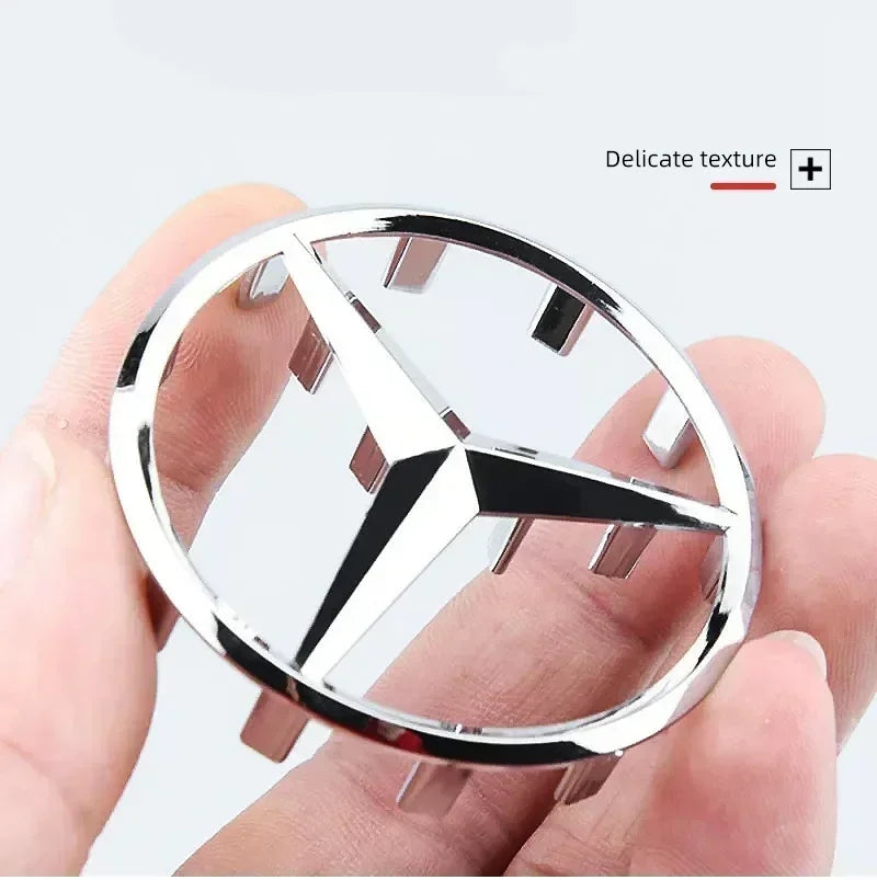 Emblema de logotipo para volante de coche de 52 mm y 57 mm, accesorios de estilo ABS para Mercedes Benz Serie C, E, S, CLA, CLS,