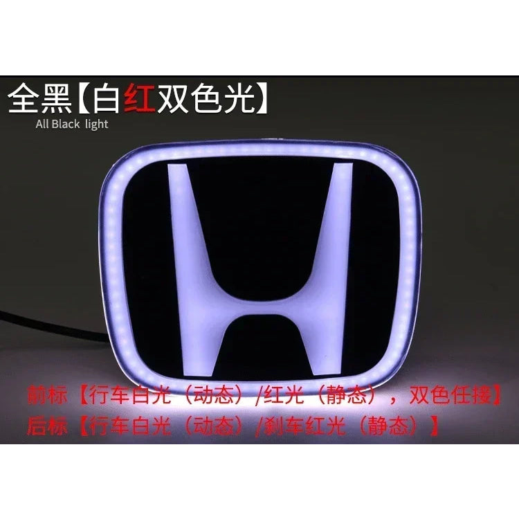For Honda Accord Civic Odyssey CRV Inspire Amaze Vezel PMMA LED Car Emblem Sticker Front Rear Trunk Light Badge Accessories