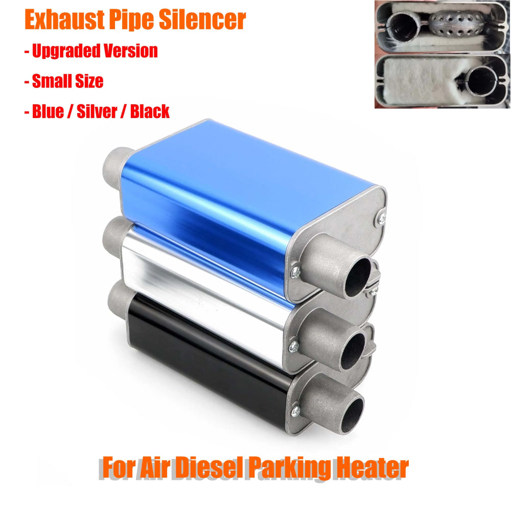 24mm Muffler Noise Reducer S Curved Air Diesel Parking Heater Exhaust Pipe Aluminum Alloy Small Size For Car Truck Camper VAN