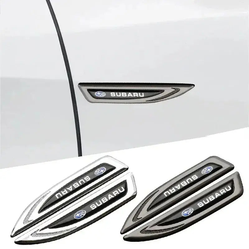2PCS Car Body Fender Side Emblem Sticker For Subaru XV WRX BRZ FORESTER IMPREZA LEGACY OUTBACK STI Rear Trunk Badge Decoration