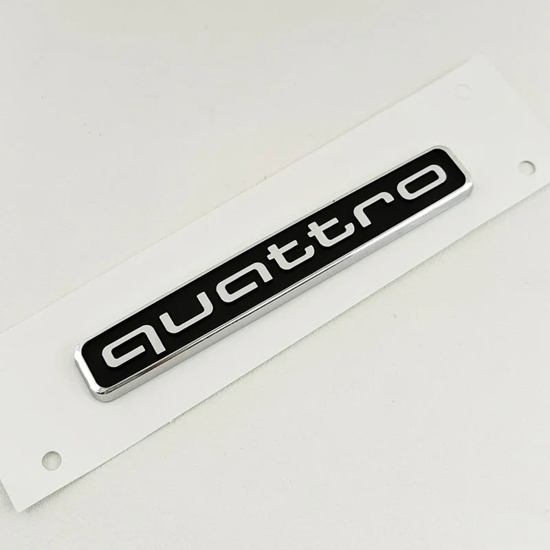 3D ABS Black Logo Quattro Emblem Decal Car Badge For Audi A3 A5 A4 A6 A7 A8 A1 A2 S3 S4 TT Q3 Q7 Q5 Quattro Sticker Accessories