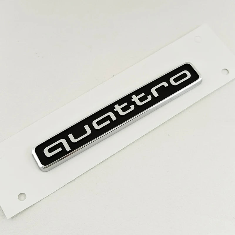 3D ABS Black Logo Quattro Emblem Decal Car Badge For Audi A3 A5 A4 A6 A7 A8 A1 A2 S3 S4 TT Q3 Q7 Q5 Quattro Sticker Accessories