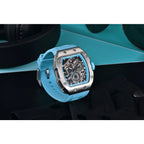 PAGANI DESIGN skeleton Watch Sapphire YS012 Automatic Men’s Quartz Watch Silicone Square Clock Waterproof Relogio Masculino