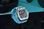PAGANI DESIGN skeleton Watch Sapphire YS012 Automatic Men’s Quartz Watch Silicone Square Clock Waterproof Relogio Masculino