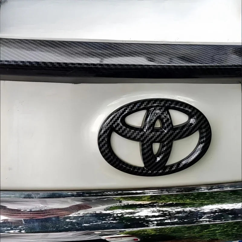 1pc 3D Car Emblem sticker For Toyota Front Grill Hood Rear Trunk Logo Corolla Camry RAV4 Hilux Yaris Prius Prado Badge Accessory