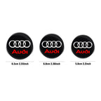 56/60/65MM Car Wheel Hub Caps Auto Emblem Tyre Center Covers Accessories For Audi A1 A2 A3 A4 A5 A6 A7 A8 Quyttro Sline RS Q2 Q3