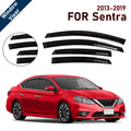 Window Visor for Nissan Sentra/Sylphy 2013-2019 | 4pcs Rain Guard Wind Deflector | Car Weather Shield Accessory