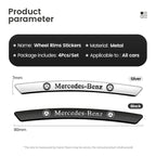 4Pcs Metal Car Wheel Hub Sticker Decorative Accessories For Mercedes Benz AMG GLE GLC W205 W206 W203 W204 W210 W212 W213