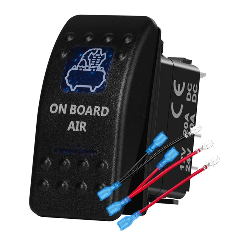 12v/24v Blue Led Light 5 Pin On Off SPST Rocker Switch 7 Pin On Off On ARB Carling Style Car Boat Waterproof Push Switch