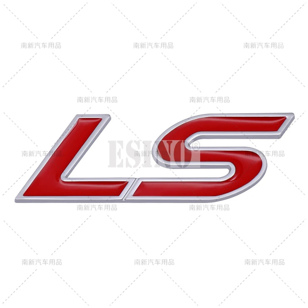 Car Styling 3D LS Car Metal Alloy Rear Trunk Fender Adhesive Badge Body Tailgate Displaceme Emblem For Cadillac CTS Escalade
