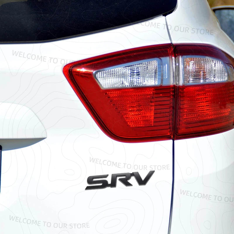Zinc Alloy For SRV Letter Logo RAV4 Prius Hilux Pick-Up Vigo Revo Prado C-HR Car Trunk 3D Metal Emblem Rear Body Badge Sticker