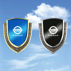 Car Metal Shield Emblem Car Side Fender Body Trunk Badge Sticker for Nissan Qashqai Juke Micra X-Trail Sentra Patrol Accessories