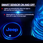 2Pcs LED Car Luminous Water Cup Pad Atmosphere Light Auto Accessories For Jeep Wrangler Renegade Compass Gladiator Cherokee Patr