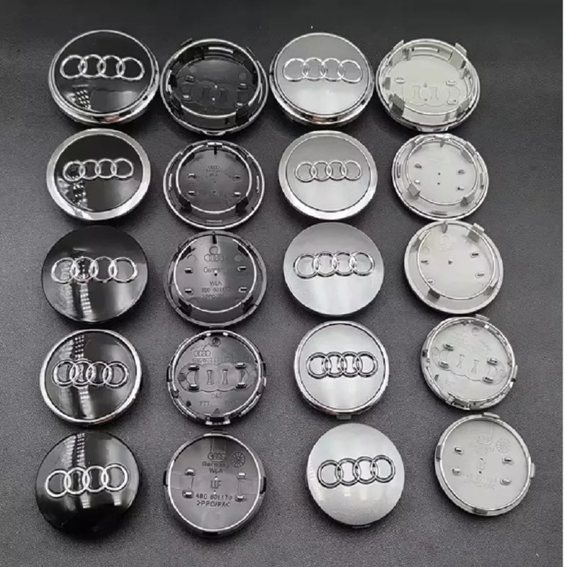 4Pcs Cap Hub Covers Badge Car Styling Wheel Center for Audi A1 A3 A4 A5 A6 A7 A8 Q1 Q2  Q3 Q5 Q7 S1 S3 S4 S6 Accessories