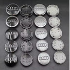 4Pcs Cap Hub Covers Badge Car Styling Wheel Center for Audi A1 A3 A4 A5 A6 A7 A8 Q1 Q2  Q3 Q5 Q7 S1 S3 S4 S6 Accessories