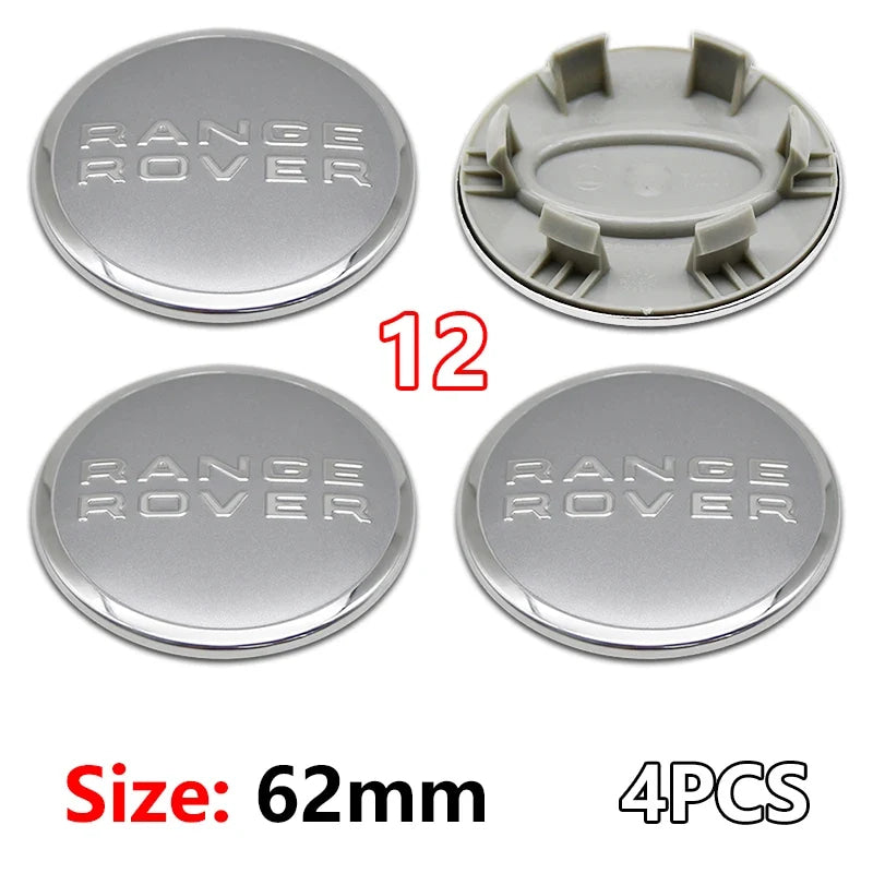 4Pcs 62mm Premium ABS Car Wheel Center Hub Caps Emblem Badge For Range Rover L322 L405 Evoque Discovery Velar SVR Accessories