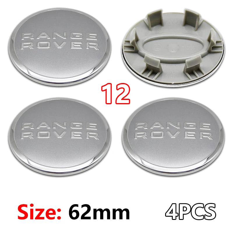 4Pcs 62mm Premium ABS Car Wheel Center Hub Caps Emblem Badge For Range Rover L322 L405 Evoque Discovery Velar SVR Accessories