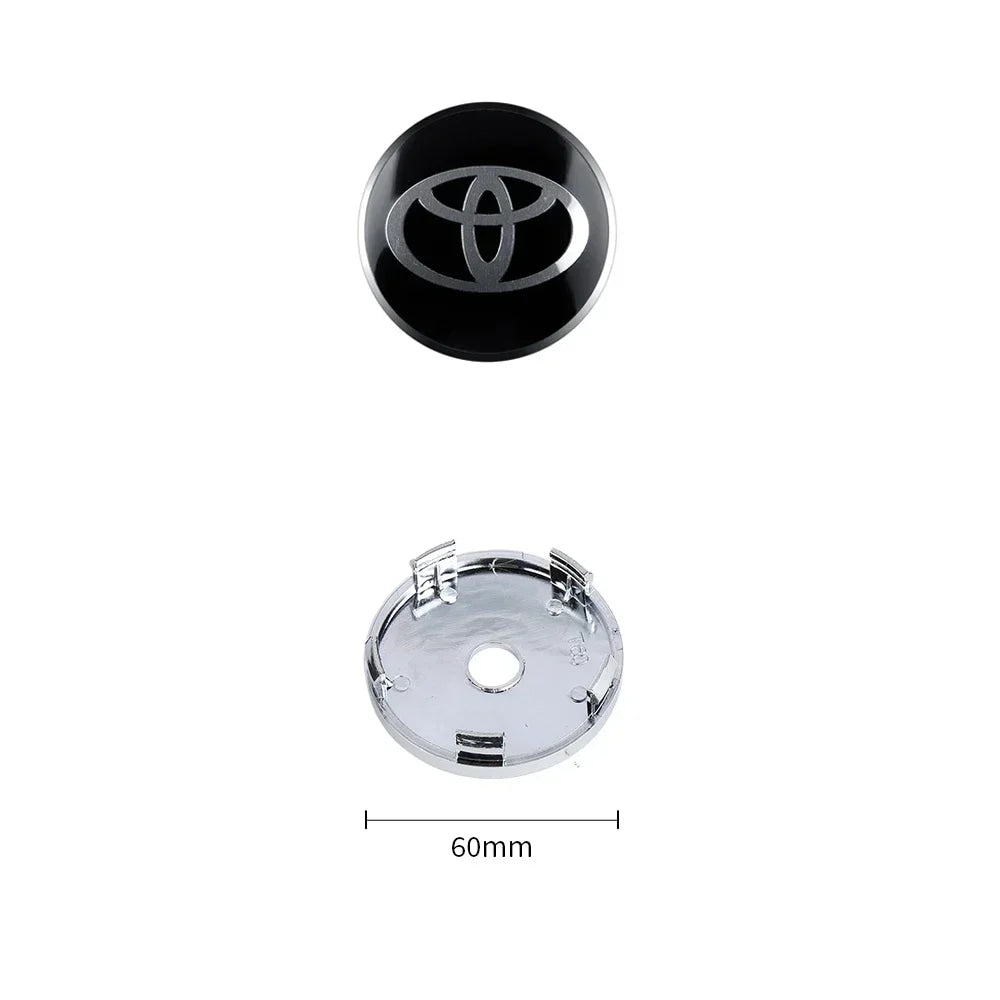 4Pcs 60MM Car Wheel Center Hub Caps Badge Tire Rim Covers For Toyota Fortuner Chr Verso Prius Hiace Yaris TRD Corolla GR Sport