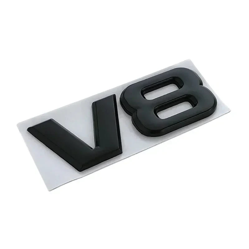 3d Metal V6 V8 Logo Rear Trunk Tailgate Fender Emblem Badge Sticker for Toyota Highlander