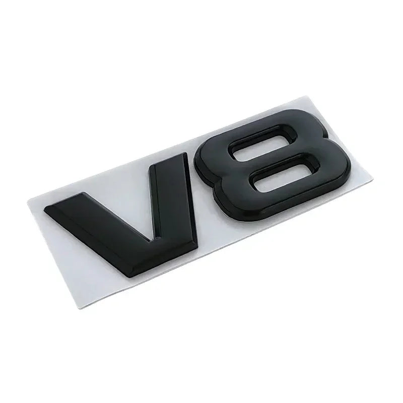 3d Metal V6 V8 Logo Rear Trunk Tailgate Fender Emblem Badge Sticker for Toyota Highlander