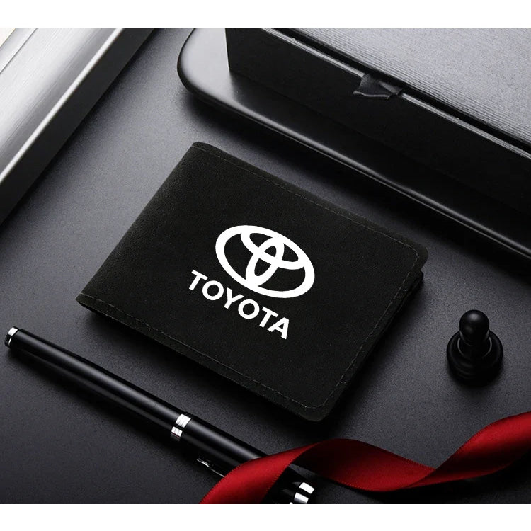 Auto Driver License Cover Suede Anti-Fur Car Driving Documents Case Credit Card Holder For Toyota C-hr Prado Rav4 Yaris Hilux