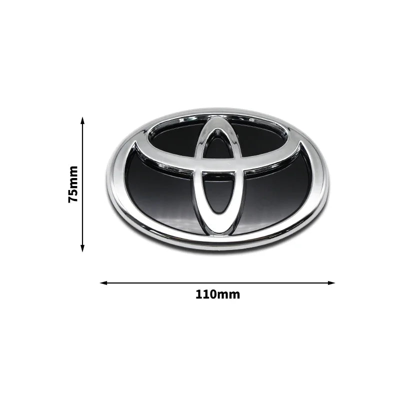 3D Car Logo Modified Car Logo Badges Front And Rear Logo Silver For Toyota Hybrid Series Prado Highlander Camry Corolla Styling
