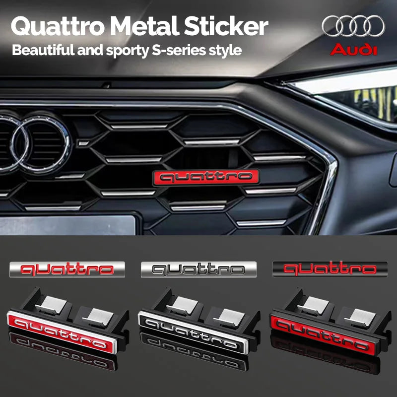 NEW Audi Sline Metal Logo Car Sticker Aluminum Emblem For Audi S Line Quattro A1 A3 A4 A5 A6 A7 A8 Q2 Q3 Q5 Q6 Q7 Q8 Accessories