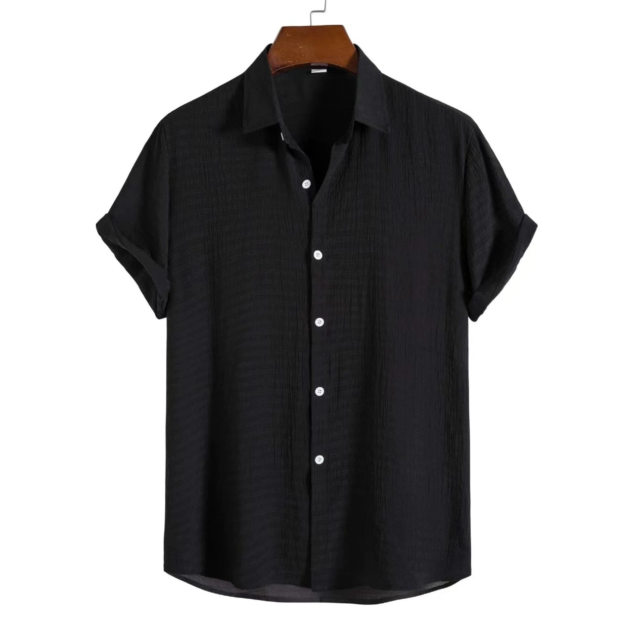 100% Cotton Linen Shirt Men Summer Short Sleeve Male T-shirts Breathable Tops Tee White Clothing Casual Fashion Shirts For Men