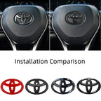 1Pc ABS Steering Wheel Emblem Badge Sticker for Toyota Hilux Prius Avensis Auris Corolla Camry Interior Car Decorate Accessories