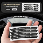 4Pcs Metal Car Wheel Hub Sticker Decorative Accessories For Mercedes Benz AMG GLE GLC W205 W206 W203 W204 W210 W212 W213
