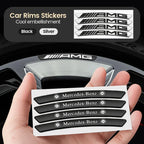 4Pcs Metal Car Wheel Hub Sticker Decorative Accessories For Mercedes Benz AMG GLE GLC W205 W206 W203 W204 W210 W212 W213