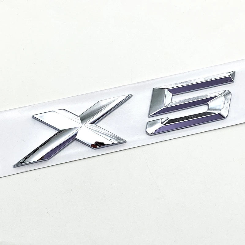 For BMW X 5 E70 ‎E53 ‎F15 X5 Letter Trunk Emblem Rear Badge Decal Sticker Black Brand New And High Quality