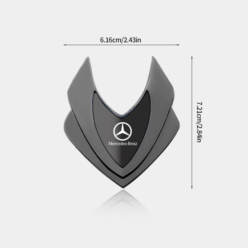 Car Metal Shield Emblem Car Side Fender Body Trunk Badge Sticker For Mercedes Benz B/C/E/S Class A Class C200L GLC GLK CLA