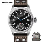 HRUODLAND Pilot Watch for Men BGW-9 Luminous Mechanical Wristwatch 316L Stainless Steel Sapphire Glass 10ATM Waterproof F016