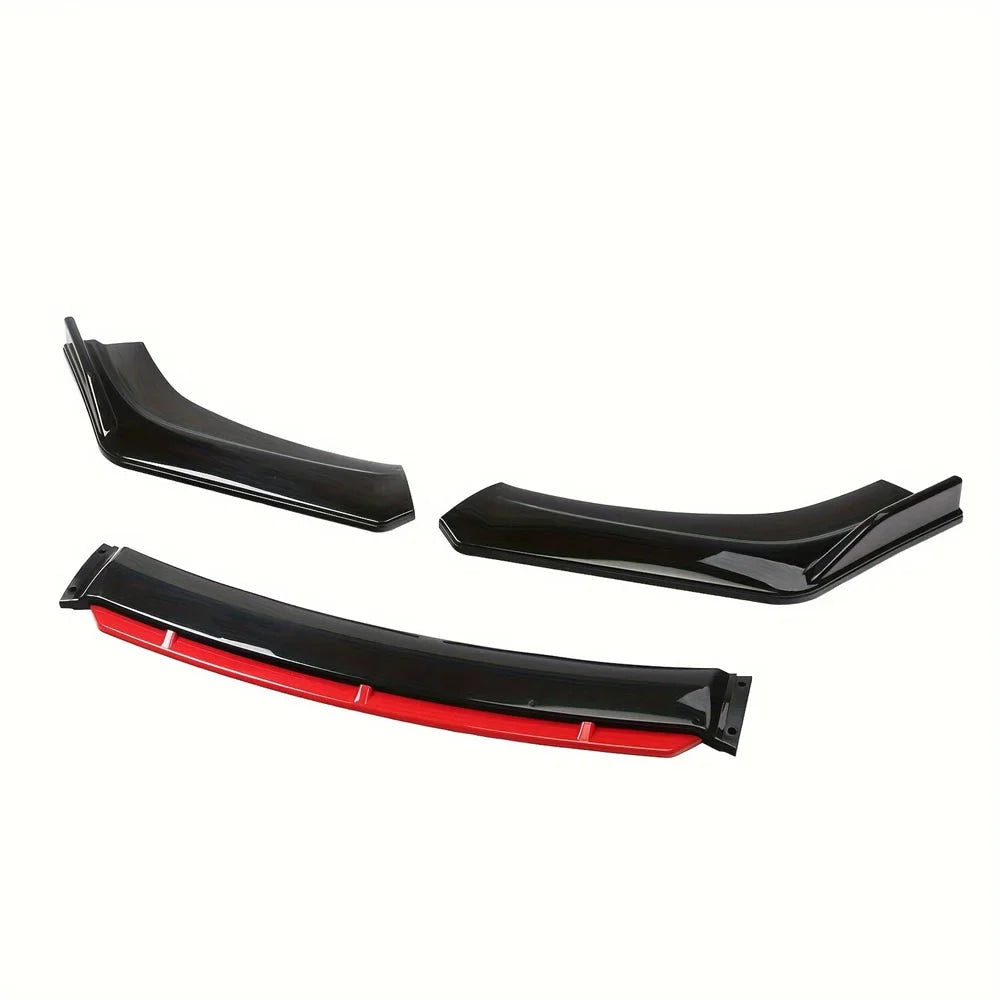 3PCS Universal Car Front Bumper Lip Splitter Lip Body Kit Spoiler Diffuser For BMW For Benz For Audi For VW For Subaru