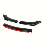 3PCS Universal Car Front Bumper Lip Splitter Lip Body Kit Spoiler Diffuser For BMW For Benz For Audi For VW For Subaru