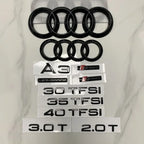 Replaced Accessories for Audi A3 2010-2020 2020-2024 Car Hood Front Grill Rear Trunk Emblem Badge Sticker Quattro Sline 35TFSI