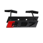 3D ABS For Audi RS6 RS4 RS3 RS5 RS8 RS7 Emblem Car Front Grille Badge Logo Decoration Stickers Exterior Modification Accessories